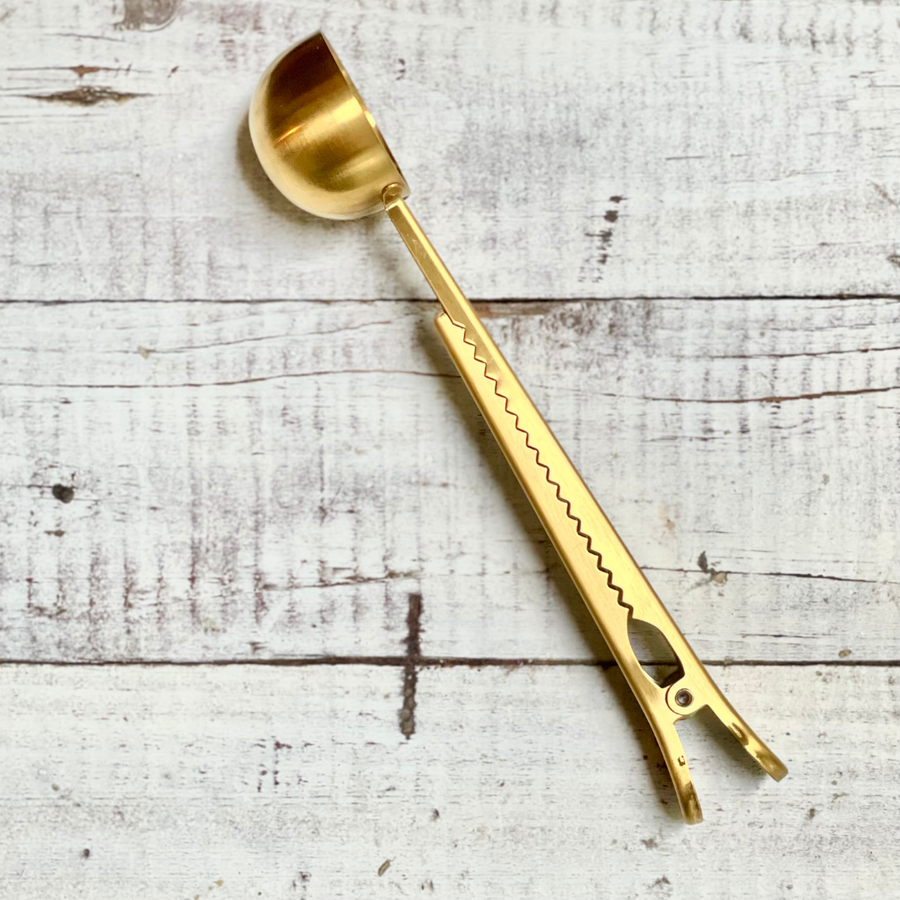 Gold Scoop Spoon With Clip