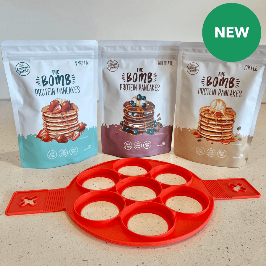 The Smoothie Bombs 200g x 3 Flavours Protein Pancakes Bundle & Mould