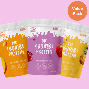 The Smoothie Bombs 500g x 3 flavours Summer Fruits Protein Trio